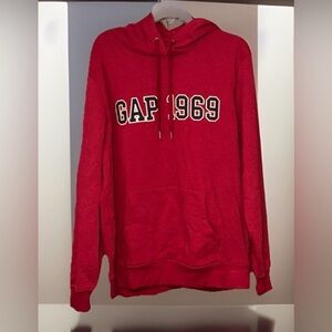 Gap Men’s Established Pullover Long Sleeve Hoodie Sweatshirt-Red-L-EUC/Worn Once